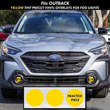 Fits 23-25 Subaru Outback Fog light Front YELLOW Tint PreCut Overlay Vinyl Decal picture