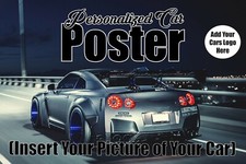 Personalized Car Poster 2'x3' Custom Insert Your Picture of Your Car Automotive  picture