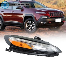 For 2014-2018 Jeep Cherokee Headlight Halogen w/ LED DRL/Ballast Passenger Side picture