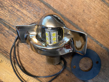 VINTAGE POLISHED BRONZE BATWING STERN LIGHT W/NEW LED/SEAL picture
