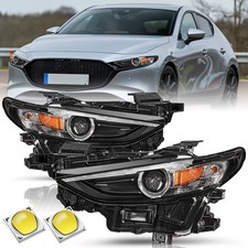 For 2019-2021 Mazda 3 LED Clear Black OE Style W/O AFS Headlight 19-21 picture