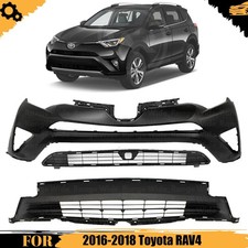 Front Bumper Cover Fascia Paintable & Lower Grille For 2016-2018 Toyota RAV4 picture