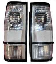 Chevy truck S10 Blazer Sonoma Clear Tail Light 1983-1994 Pair W Black Bezel picture