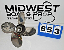 MERCURY 13.75X21 TROPHY 4 BLADE 75-115HP FLO-TORQ HUB STAINLESS PROPELLER picture