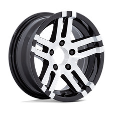 15x6 Helo HE821 Big Dog Gloss Black Machined Wheel 6x5.5 (-6mm) picture