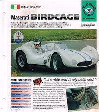 1959 / 1960 / 1961 MASERATI BIRDCAGE Tipo 61 IMP Brochure picture