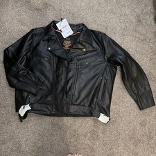 Milwaukee Leather LKM1770 5XL Men Black Premium Thick Leather Motorcycle Jacket picture