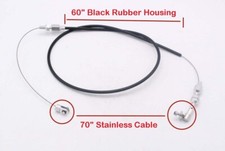 5ft long Universal Throttle Cable Replacement Black Rubber Car Truck 60