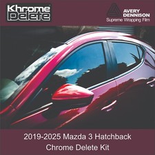 2019-2026 Mazda 3 Hatchback Chrome Delete Overlay (Glossy Black) picture