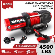 X-BULL Electric Winch 4500LBS 12V Synthetic Rope ATV UTV Winch Wireless Remote picture