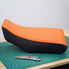 Honda TRX125 Seat Cover For 1987 To 1988 Models Orange Black Vinyl Seat Cover picture