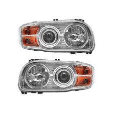 2Pcs Chrome Headlights For 2008-2018 Peterbilt 388 389 Headlamps W/ Bulbs picture