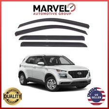 Out-Channel Window Vent Visor Rain Guards Deflectors for Hyundai Venue 2020-2024 picture