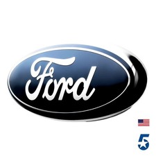 BLUE & CHROME 2005-2014 Ford F150 FRONT GRILLE/ TAILGATE 9 inch Oval Emblem 1PC picture