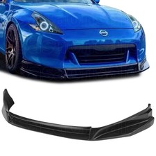 Fits 09 10 11 12 Nissan 370Z Fairlady Z34 Front Bumper Lip Spoiler, SL PU Black picture