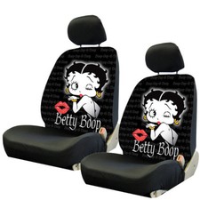 New Betty Boop Kiss Red Lips Car Truck 2 Front Seat Covers & Headrest Covers Set picture