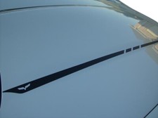 Hood Stripe Dcl Three Stripe W/Cross Flags Outline for 2005-2013 C6 Corvette picture