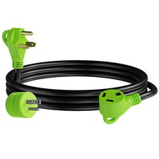 Leisure Cords NEMA TT-30 30 Amp Generator / RV Extension Cord 10 ft Standard end picture