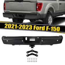 Primed Rear Step Bumper Assembly For 2021 2022-2023 Ford F-150 w/ Sensor Holes picture