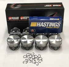 SPEED PRO Hypereutectic Flat Top 2vr Pistons Set/8+CAST Ring Chevy 350 9.7:1 030 picture