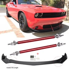 For Dodge Challenger RT SRT SXT Front Bumper Lip Spoiler Splitter + Strut Rods picture