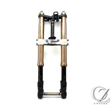 08-10 Kawasaki Ninja ZX10R Front End Forks Suspension Straight picture