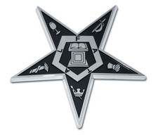NEW Eastern Star Chrome Auto Emblem picture