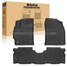 For 2012-2017 Toyota Prius V TPE Floor Mats Liner 3PCS New 3D Front & Rear Black picture