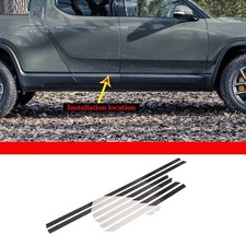 8pcs/Set Stainless Body Side Lower Gloss Trim Strip Fit For RIVIAN R1T 2022-23 picture