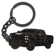 glahorse For Chevy Silverado Keychain,For Small, Pure Black picture