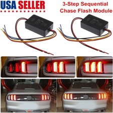 2X 3-Step Sequential Flow Semi Dynamic Chase Flash Tail Light Module Boxes picture