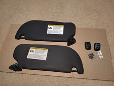 2006-2011 Crown Victoria P71 Sun Visors Left Right Pair Black picture