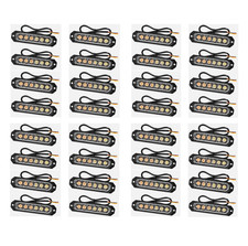 32X 6-LEDs Amber/White Side Marker Flash  Strobe Light Bar Kit For Tow Truck picture