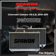 SPAWON 3 Row Aluminum Engine Cooling Radiator Chevrolet Camaro V8 6.2L 2010-2011 picture