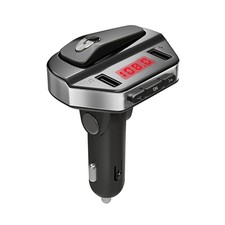 Bluetooth 5.0 Car Wireless FM Transmitter Adapter USB Charger Earpiece Headphone picture
