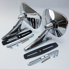 1972-78 TOYOTA HILUX 2WD PICKUP TRUCK Chrome Square Fender/Door Side Mirrors picture