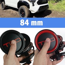 84mm Wheel hub center caps Black & Red for Tacoma Tundra Sequoia TRD CAP 4pcs picture