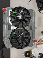 Be Cool Aluminum Radiator with Dual Fans on Shroud. picture
