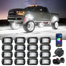 MICTUNING C2 Curved RGBW LED Rock Lights - 16 Pods Multicolor Neon LED Light Kit picture