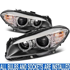 PAIR/SET Projector Headlight Assembly W/ Bulb For BMW 528i 528i xDrive 2011-2013 picture