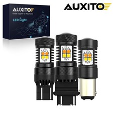 2/4X AUXITO Switchback LED Front Turn Signal Light Bulbs 1157 2357 Amber White picture