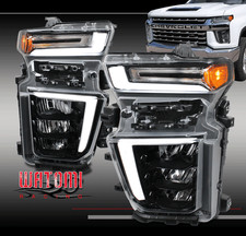For 20-23 Chevy Silverado 2500HD 3500HD LT WT LED Headlights Headlamp Lamp Black picture