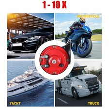 1-10X Red Train Horn Auto Motorcycle Truck SUV Waterproof 300dB Boat Loudly picture