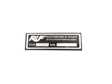 2X DATA PLATE FITS TO VINTAGE CLASSIC RUF AUTOMOBILE Gmbh #V403-8 picture