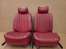 Nice 1972 - 1975 Mercedes Benz R107 350SL 450SL Front  Seats Red Orig  OEM Pair  picture