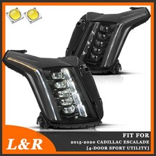 For 2015-2020 Cadillac Escalade LED Projector Headlight Assembly Chrome/Black picture