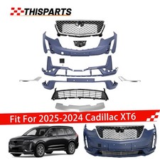 For 2020-2025 Cadillac XT6 Primed Front Bumper Cover Grille Chrome Trim W/Hole picture