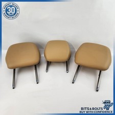 ✅ 11-18 OEM Porsche Cayenne Turbo 958 Rear Headrest Leather Brown SET * picture