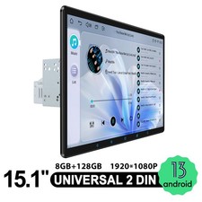 15.1 Inch Car Stereo Radio Android 8G+128G Universal Double Din 1920*1080P GPS picture