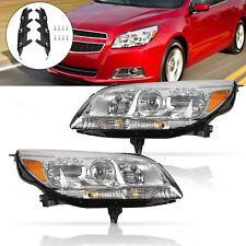 Pair Left Right Projector Headlights Halogen For 2013-2015 Chevy Malibu Limited picture